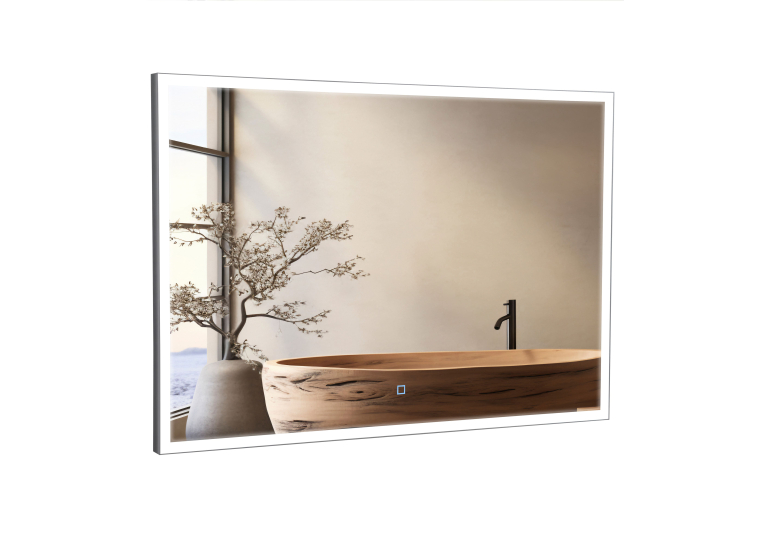 Дзеркало Aqua Rodos Luce black 100x70, сенсор, підсвітка, АР000112806