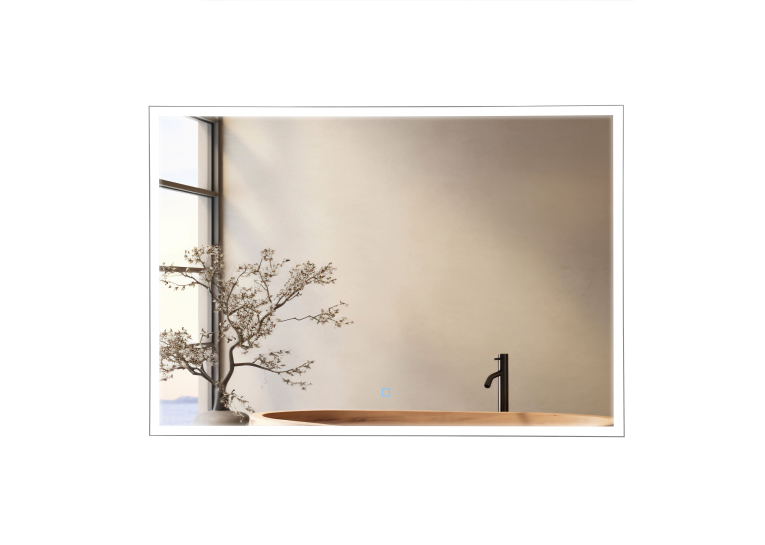 Дзеркало Aqua Rodos Luce black 100x70, сенсор, підсвітка, АР000112806