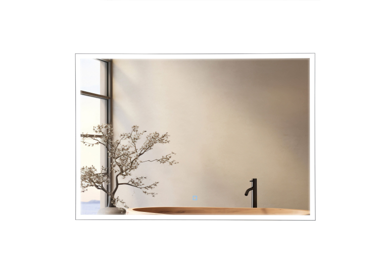 Зеркало Aqua Rodos Luce black 100x70, сенсор, подсветка, АР000112806