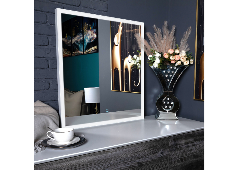 Зеркало Aqua Rodos Luce black 100x70, сенсор, подсветка, АР000112806