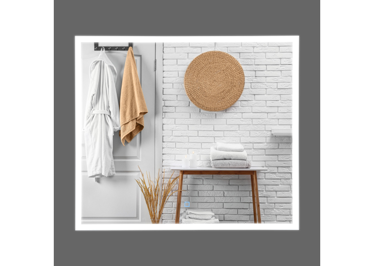 Дзеркало Aqua Rodos Luce white 80x70, сенсор, підсвітка, АР000112808