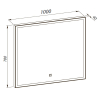Дзеркало Aqua Rodos Luce white 100x70, сенсор, підсвітка, АР000112809