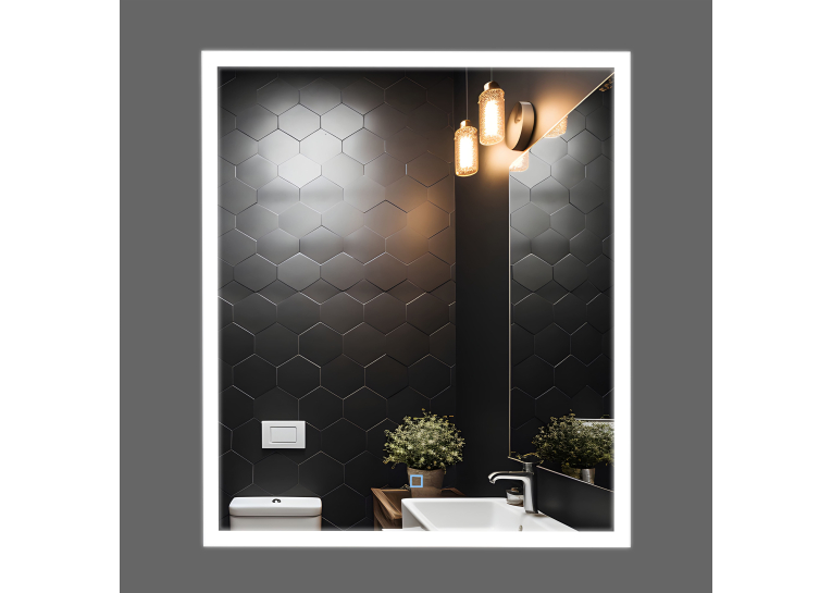 Дзеркало Aqua Rodos Luce white 60x70, сенсор, підсвітка, АР000112807