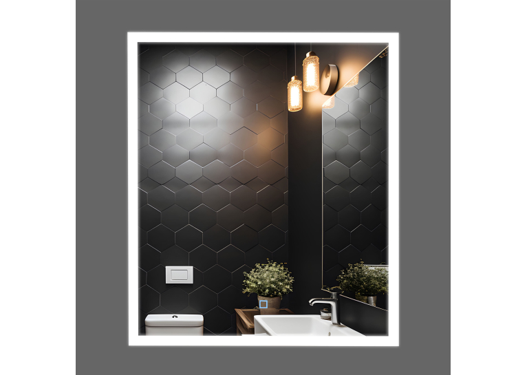 Зеркало Aqua Rodos Luce white 60x70, сенсор, подсветка, АР000112807