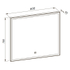 Дзеркало Aqua Rodos Luce gold 60x70, сенсор, підсвітка, АР000113283
