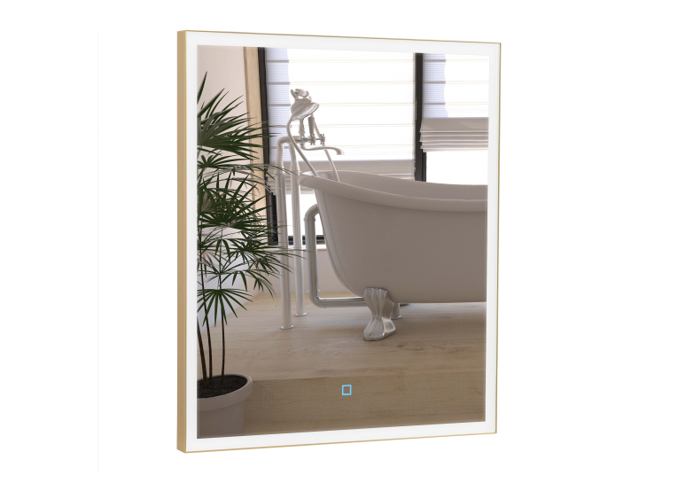 Дзеркало Aqua Rodos Luce gold 60x70, сенсор, підсвітка, АР000113283