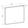 Дзеркало Aqua Rodos Luce gold 80x70, сенсор, підсвітка, АР000113284