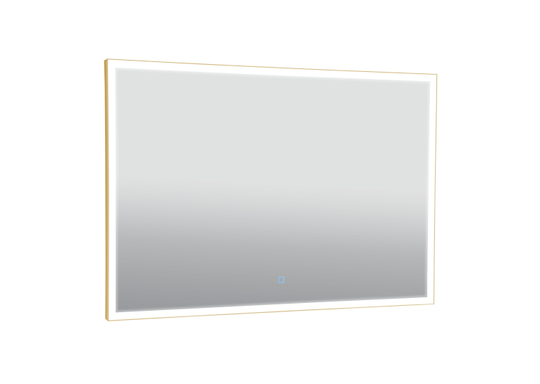 Зеркало Aqua Rodos Luce gold 100x70, сенсор, подсветка, АР000113282