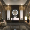 Тумба консольная AQUA RODOS Манхэттен белый мат со столешницей КР Namibia Black 100 см и умывальником ONE 42 см АР000089880
