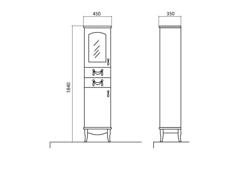 Пенал AQUA RODOS МИКЕЛЛА R ваніль, АР000001114