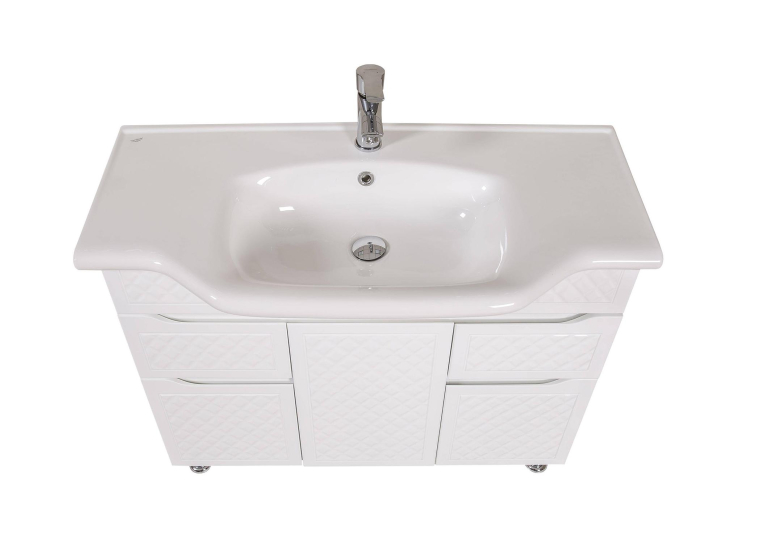 Тумба AQUA RODOS Родорс 100см с умывальником New Clasik, АР000040363 (Белый)