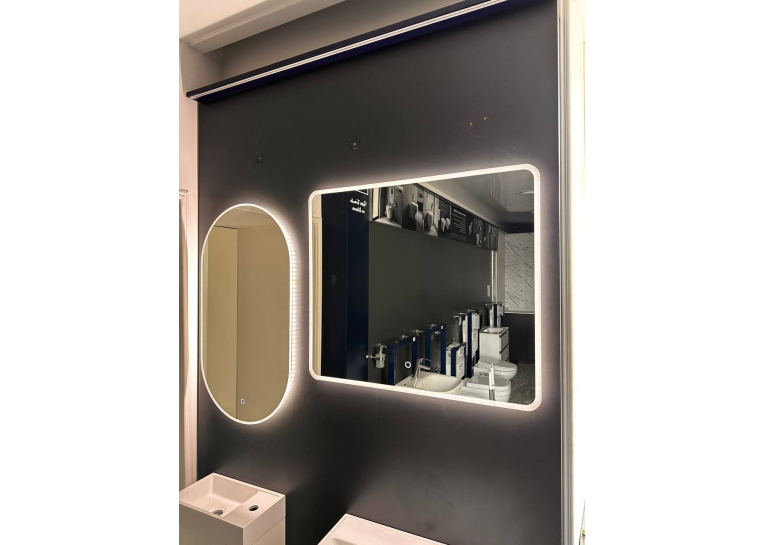 Зеркало AQUA RODOS "Moon" 80x70 см UNI sensor с LED подсветкой, АР000092640 (Белый)