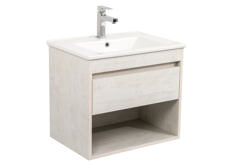 Тумба консольна AQUA RODOS "Shelf" (нордленд) 65 см (1 ящик) з умивальником "Arte" АР000082699
