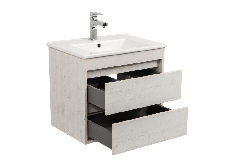 Тумба консольная AQUA RODOS "Shelf" (нордленд) 65 см с умывальником "Arte" АР000082700