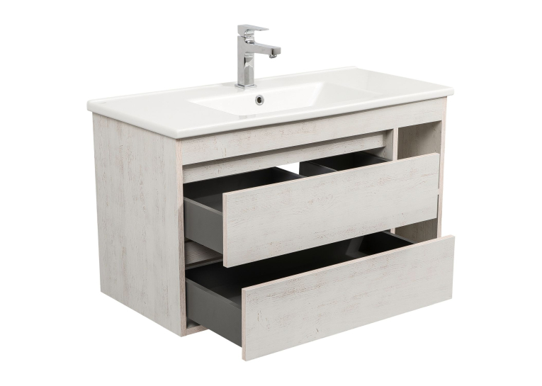 Тумба консольная AQUA RODOS "Shelf" (нордленд) 100 см с умывальником "Arte" АР000082703