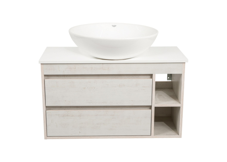 Тумба консольна AQUA RODOS "Shelf" (нордленд) 100 см зі стільн. Loft-Iron та ум. "Zero" 46 см АР000085171