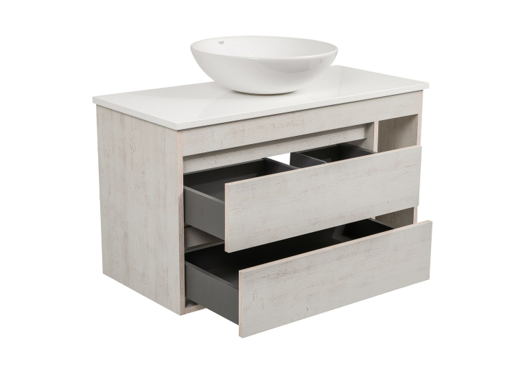 Тумба консольна AQUA RODOS "Shelf" (нордленд) 100 см зі стільн. Loft-Iron та ум. "Zero" 46 см АР000085171