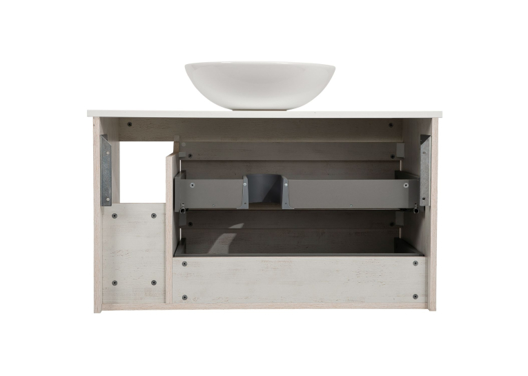 Тумба консольна AQUA RODOS "Shelf" (нордленд) 100 см зі стільн. Loft-Iron та ум. "Zero" 46 см АР000085171