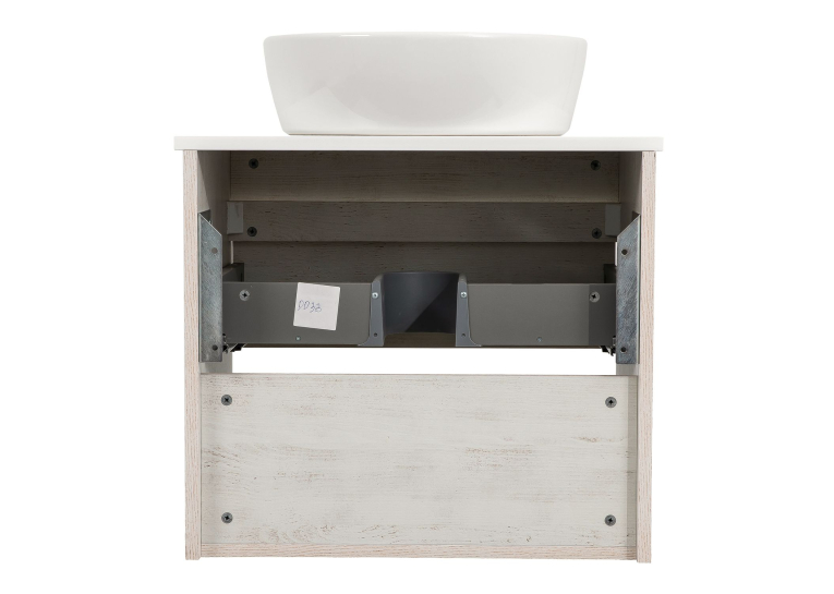 Тумба консольна AQUA RODOS "Shelf" (нордленд) 65 см (1 ящик) зі стільн. Loft-Iron та ум. "One" 46 см (круг) АР000085177