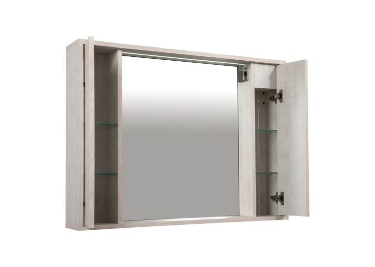 Зеркало AQUA RODOS "Shelf" (нордленд) 85 см со шкафом справа АР000082697