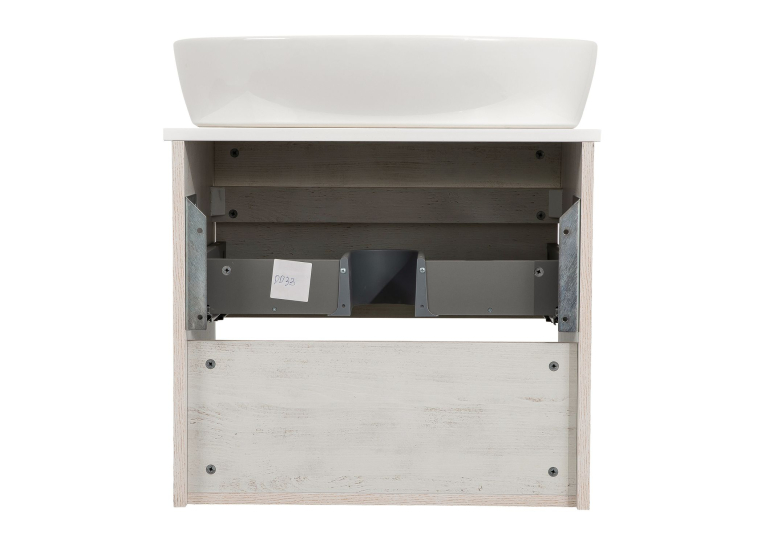Тумба консольна AQUA RODOS "Shelf" (нордленд) 65 см (1 ящик) зі стільн. Loft-Iron та ум. "One" 67 см (овал) АР000085182