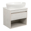 Тумба консольная AQUA RODOS "Shelf" (Нордленд) 65 см (1 ящик) со столешн. Loft-Iron и ум. "One" 67 см (овал) АР000085182