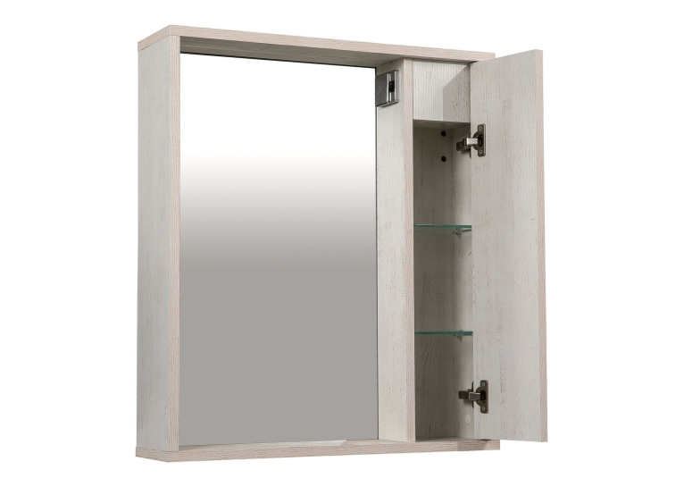 Дзеркало AQUA RODOS "Shelf" (нордленд) 75 см з шафою ліворуч АР000082696