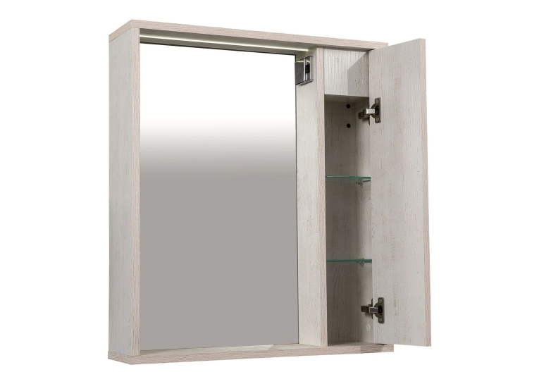 Зеркало AQUA RODOS "Shelf" (нордленд) 65 см со шкафом справа АР000082695