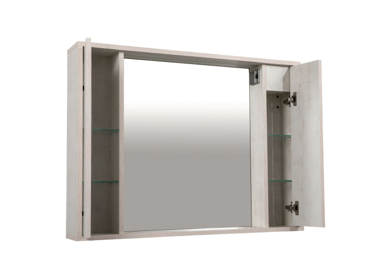 Дзеркало AQUA RODOS "Shelf" (нордленд) 100 см з шафою праворуч та ліворуч АР000082698