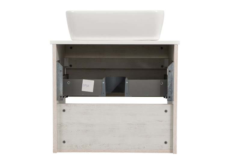 Тумба консольна AQUA RODOS "Shelf" (нордленд) 65 см (1 ящик) зі стільн. Loft-Iron та ум. "One" 46*46 см (квадрат) АР000085187