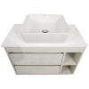 Тумба консольна AQUA RODOS "Shelf" (нордленд) 85 см зі стільн. Loft-Iron та ум. "One" 46*46 см (квадрат) АР000085190