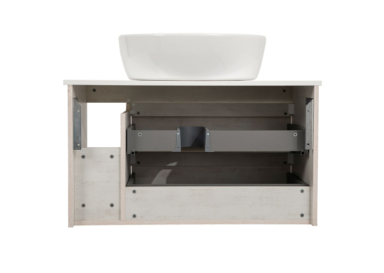 Тумба консольная AQUA RODOS "Shelf" (Нордленд) 100 см со столешн. Loft-Iron и ум. "One" 46*46 см (квадрат) АР000085186