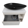 Тумба консольна AQUA RODOS "Shelf" (нордленд) 75 см зі стільн. Loft-Iron та ум. "Olive" 74 см чорний мат АР000085194