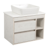 Тумба консольна AQUA RODOS "Shelf" (нордленд) 75 см зі стільн. Loft-Iron та ум. "One" 46*46 см (квадрат) АР000085189