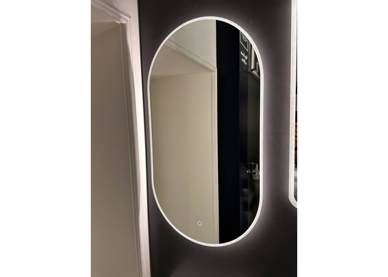 Зеркало AQUA RODOS "Solar" 50x90 см UNI sensor с LED подсветкой овальное, АР000092636 (Белый)