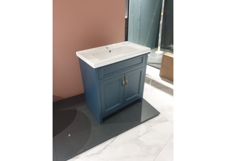 Тумба AQUA RODOS WATERFORD (STIFFKEY-BLUE-MATT) з умивальником 80 см (підлогова) АР000093856