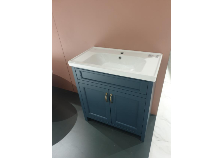 Тумба AQUA RODOS WATERFORD (STIFFKEY-BLUE-MATT) с умывальником 80 см (напольная) АР000093856