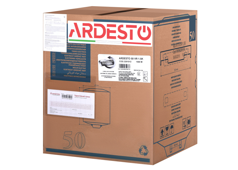Водонагрівач Ardesto EWH-50ACWMI (3201512)