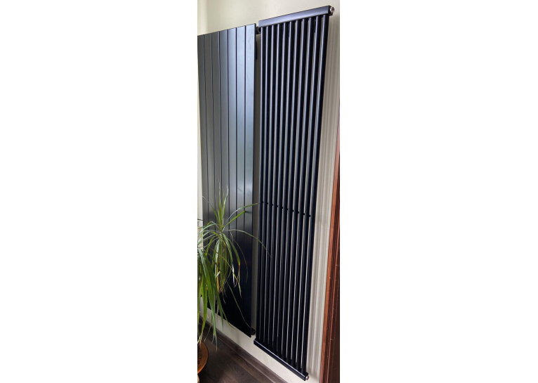 Вертикальный радиатор Betatherm  PS Style 1 H-1800 мм, L-441 мм с боковым подключением PS 1180/12 9005M 34