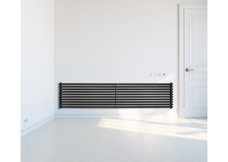 Горизонтальний трубчастий радіатор Betatherm BQH Quantum H-285 мм, L-1600 мм BQH 2160/07 9005M 34
