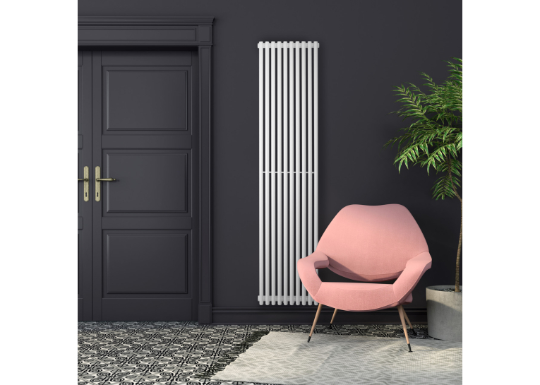 Вертикальний радіатор Betatherm Praktikum 2 H-1600 мм, L-349 мм PV 2160/09 9016M 99