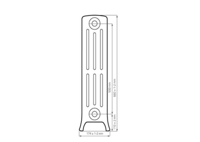 Чавунна ретро батарея опалення WARM WELL Classik 500