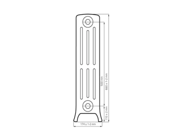 Чавунна ретро батарея опалення WARM WELL Classik 500