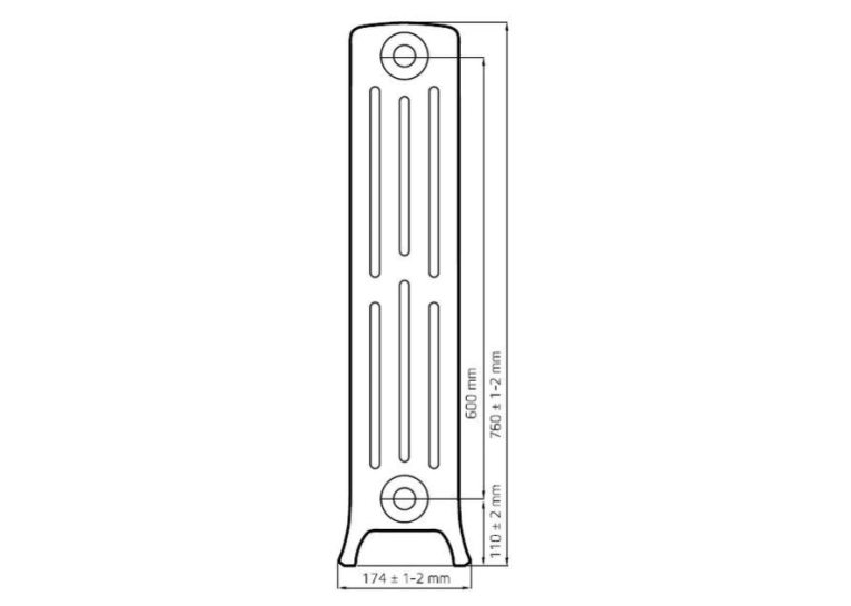Чавунна ретро батарея опалення WARM WELL Classik 600