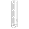 Чавунна ретро батарея опалення WARM WELL Classik 800