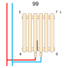 Вертикальний радіатор Betatherm  Quantum 2 1800*365 (Білий RAL9016М, підк. №34) BQ 2180/09 9016M 34
