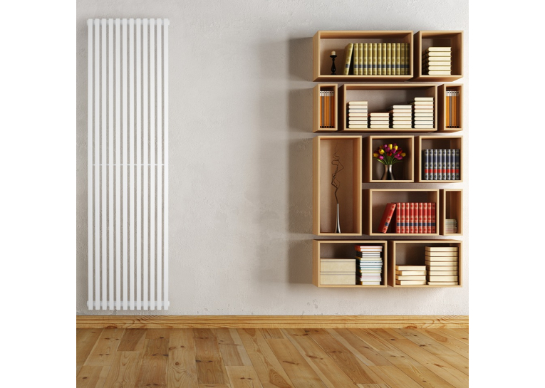 Вертикальний радіатор Betatherm  Quantum 1 1800*485 (Білий RAL9016М, підк. №99) BQ 1180/12 9016M 99