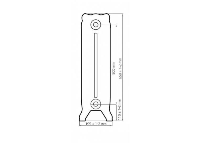 Чугунная ретро батарея отопления WARM WELL Retrox 500
