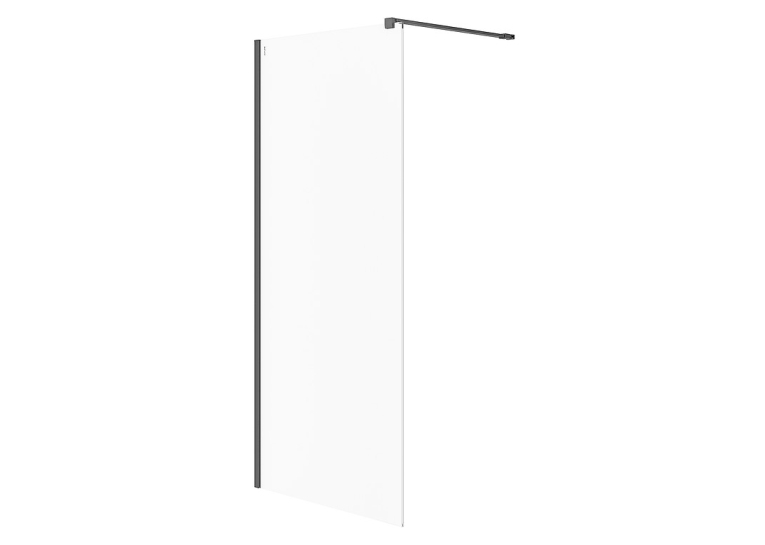 Душевая кабина Cersanit Walk-in MILLE, черная,90х200,стекло транспарент S161-008