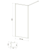 Душова кабіна Cersanit Walk-in Larga 90х200, профіль хром S932-135 